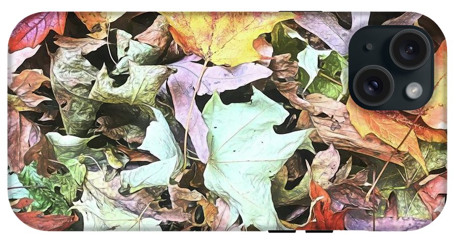 Mid October Fall Leaf Pile - Phone Case