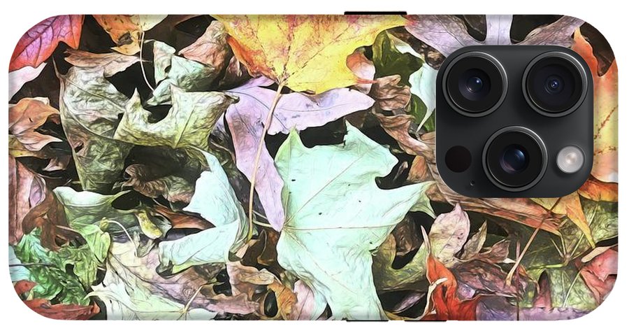 Mid October Fall Leaf Pile - Phone Case