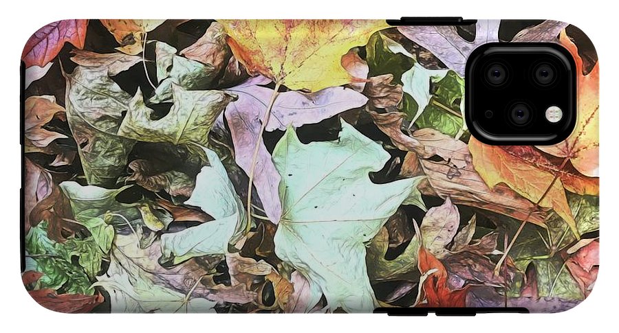Mid October Fall Leaf Pile - Phone Case