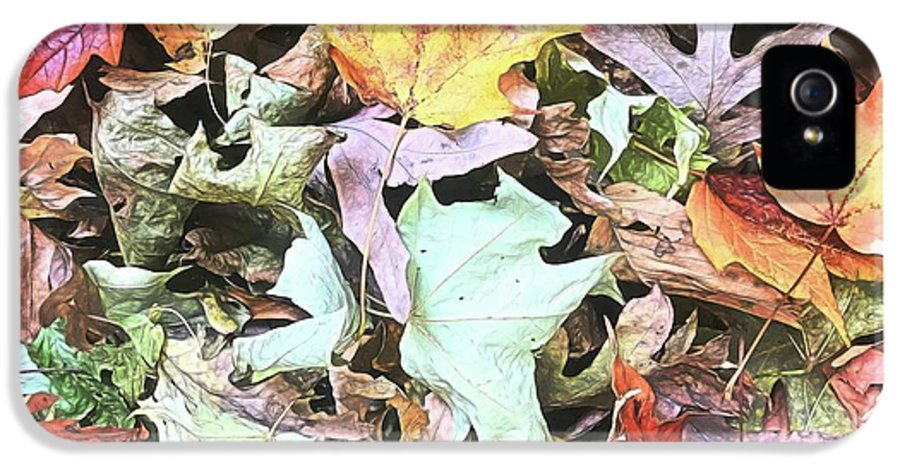 Mid October Fall Leaf Pile - Phone Case