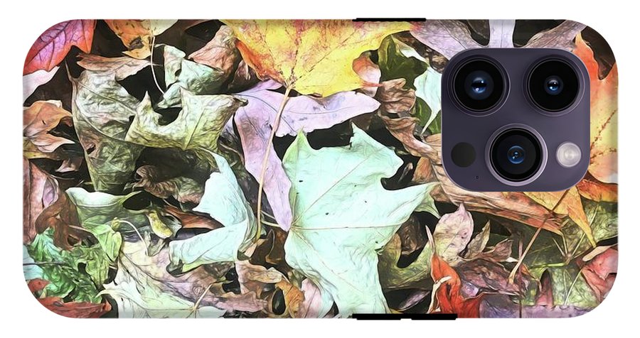 Mid October Fall Leaf Pile - Phone Case