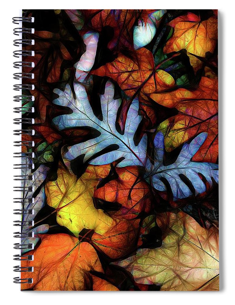 Mid October Leaves 1 - Spiral Notebook