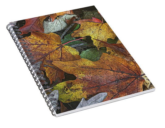 Mid October Leaves 3 - Spiral Notebook