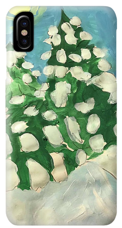 Midday Snowy Pines - Phone Case