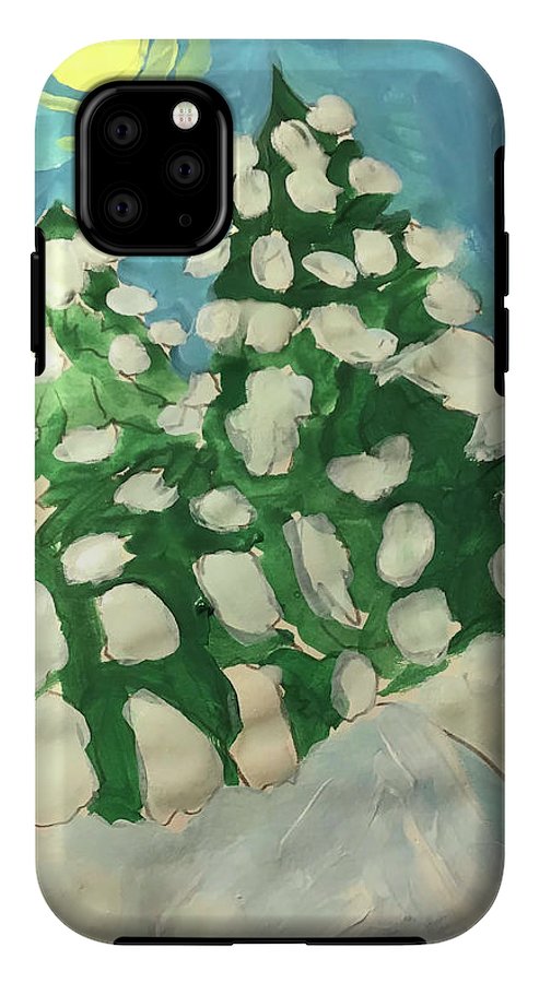 Midday Snowy Pines - Phone Case