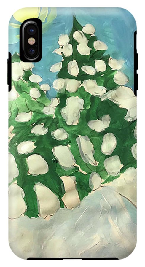 Midday Snowy Pines - Phone Case
