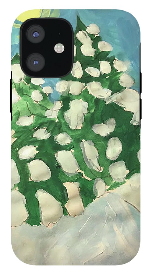 Midday Snowy Pines - Phone Case