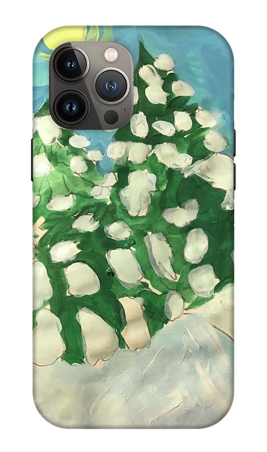 Midday Snowy Pines - Phone Case