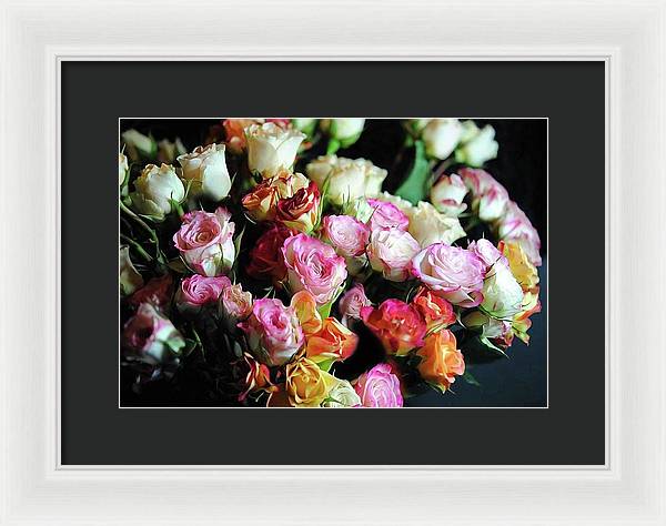 Mini Tea Roses - Framed Print