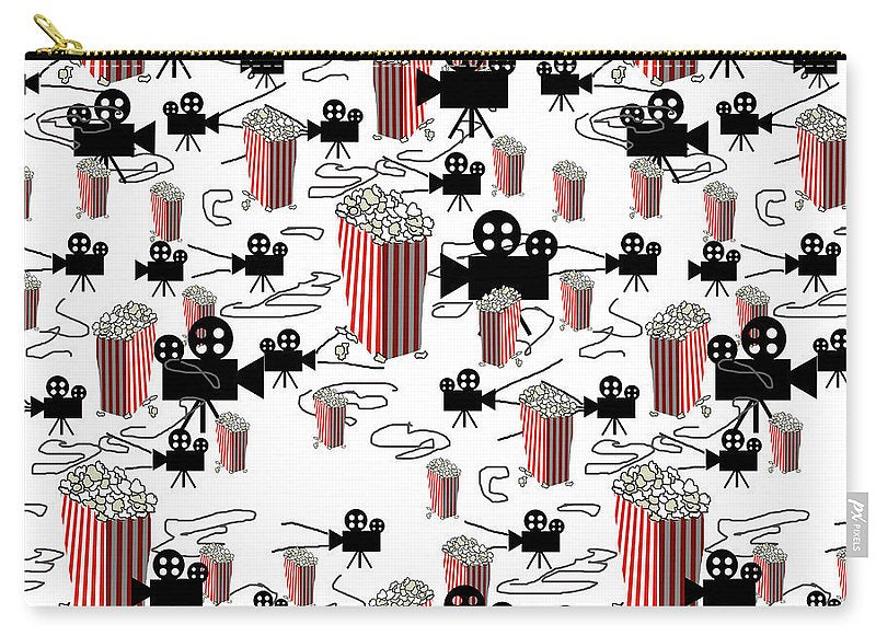 Movie Pattern With Popcorn - Carry-All Pouch