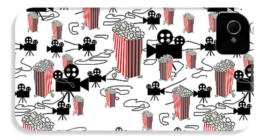 Movie Pattern With Popcorn - Phone Case