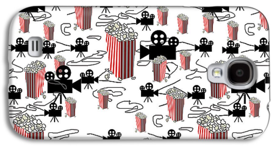 Movie Pattern With Popcorn - Phone Case