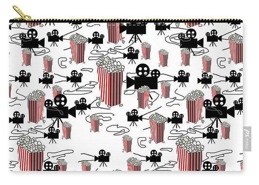 Movie Pattern With Popcorn - Carry-All Pouch