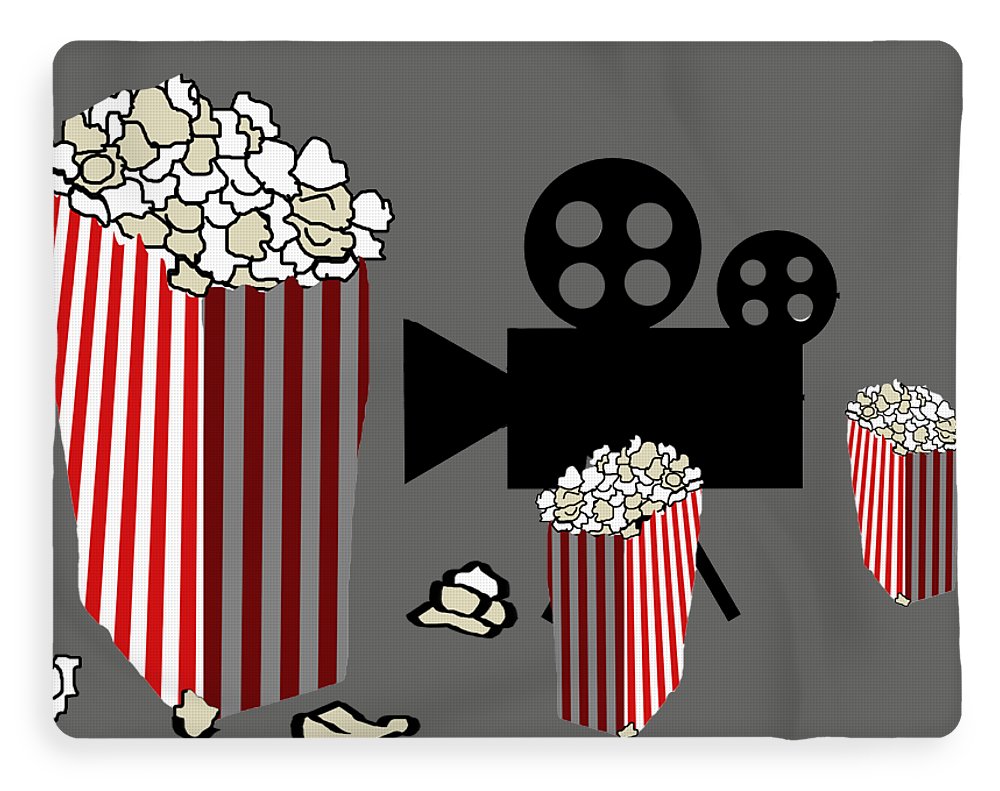 Movie Reels and Popcorn - Blanket