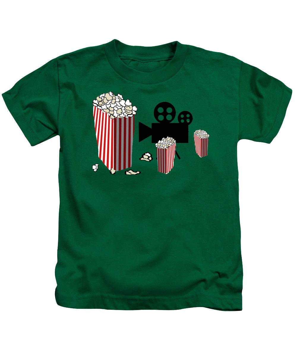 Movie Reels and Popcorn - Kids T-Shirt