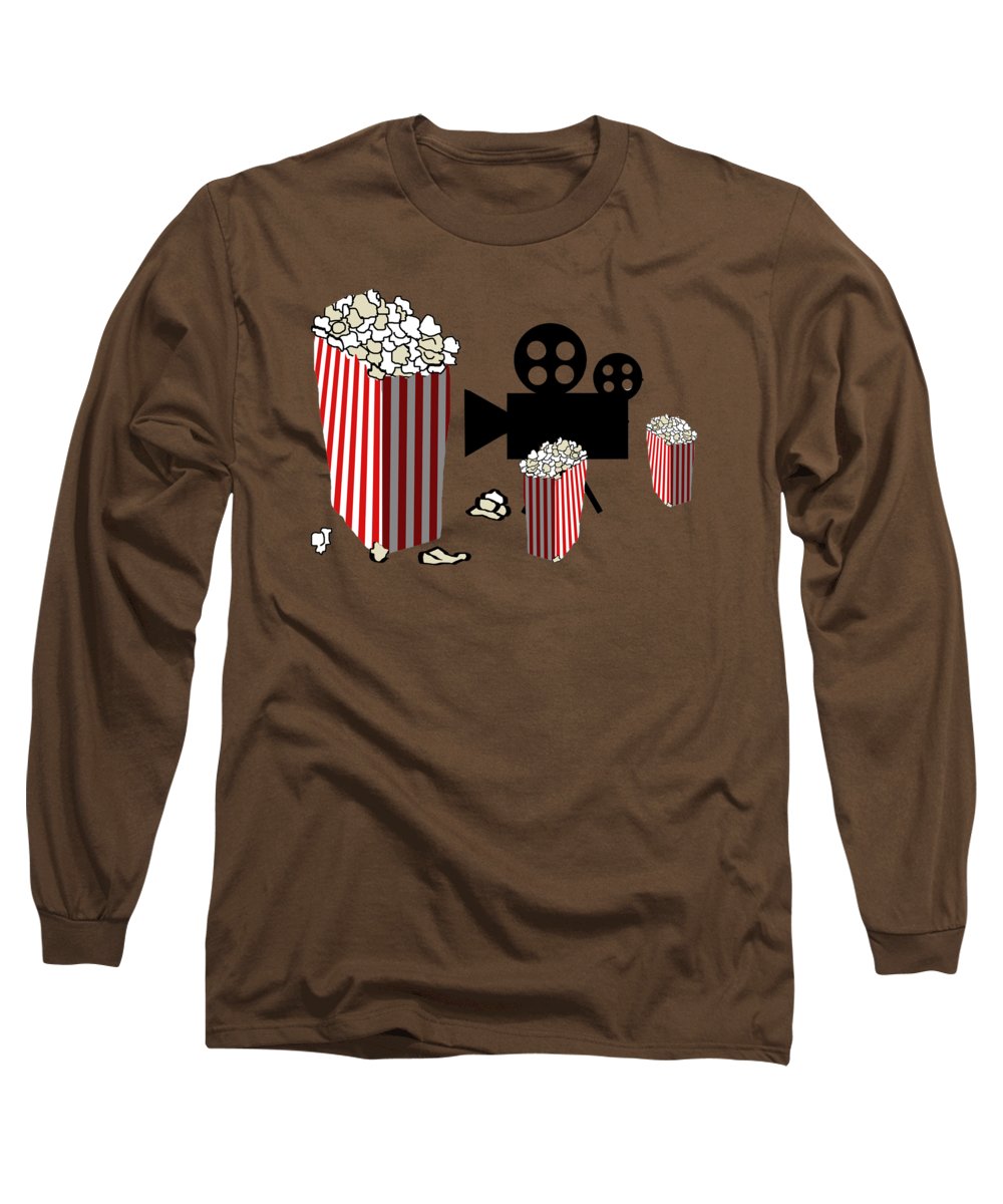 Movie Reels and Popcorn - Long Sleeve T-Shirt