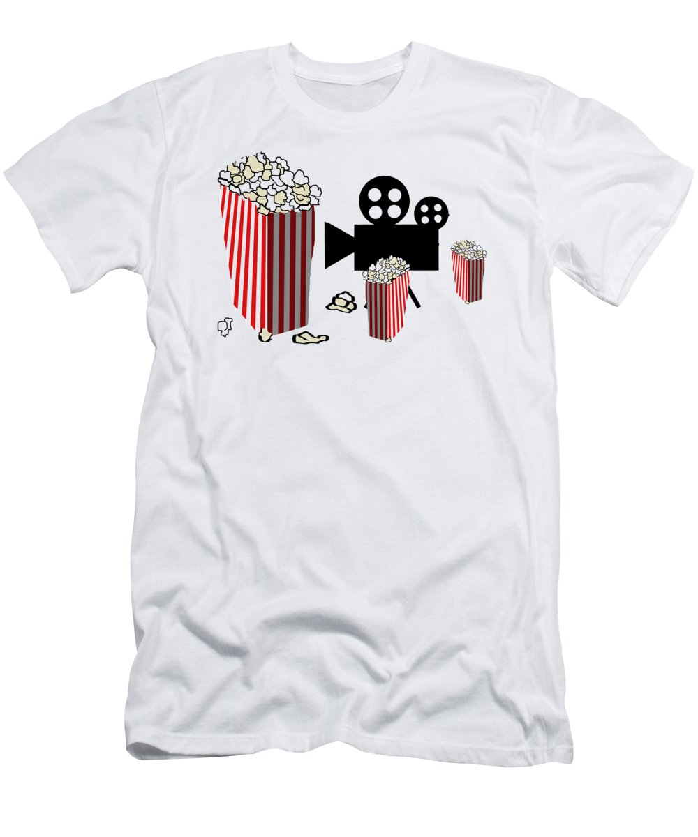 Movie Reels and Popcorn - T-Shirt