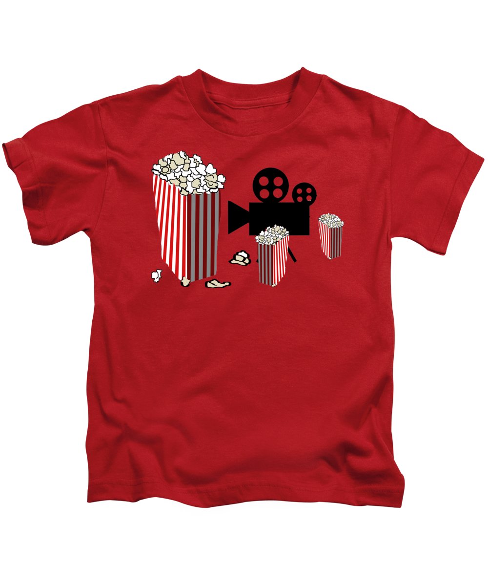 Movie Reels and Popcorn - Kids T-Shirt
