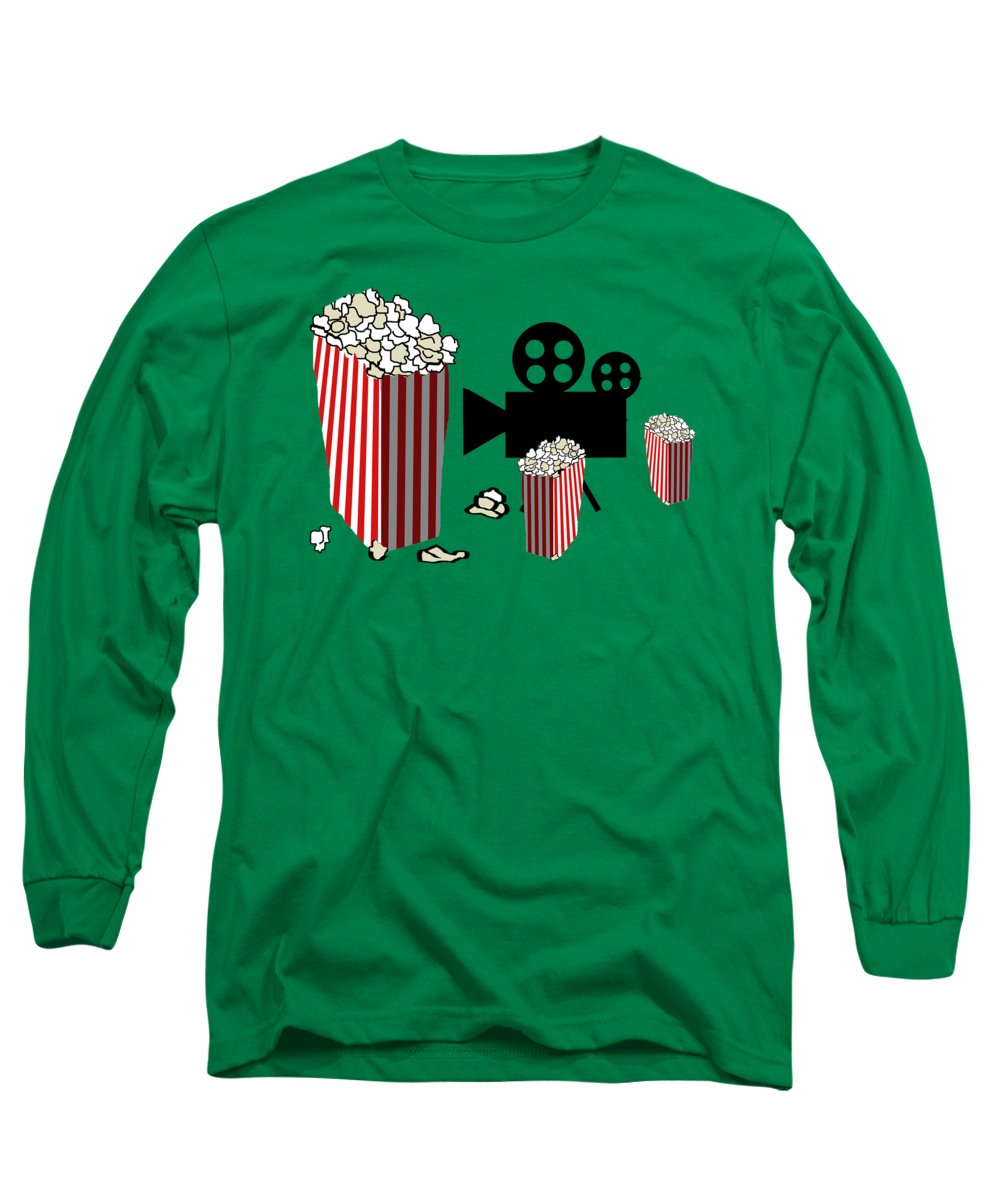 Movie Reels and Popcorn - Long Sleeve T-Shirt
