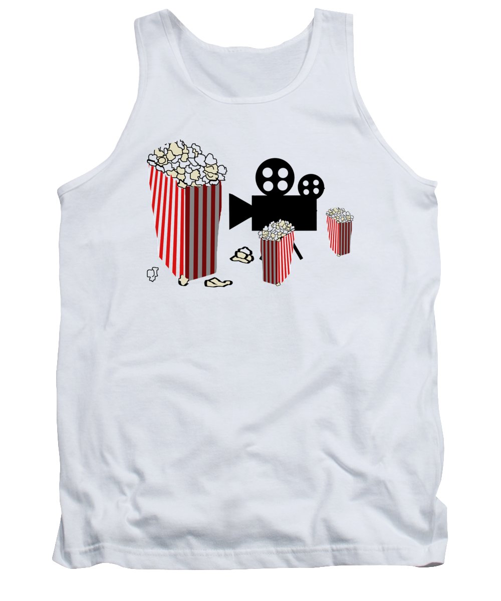 Movie Reels and Popcorn - Tank Top