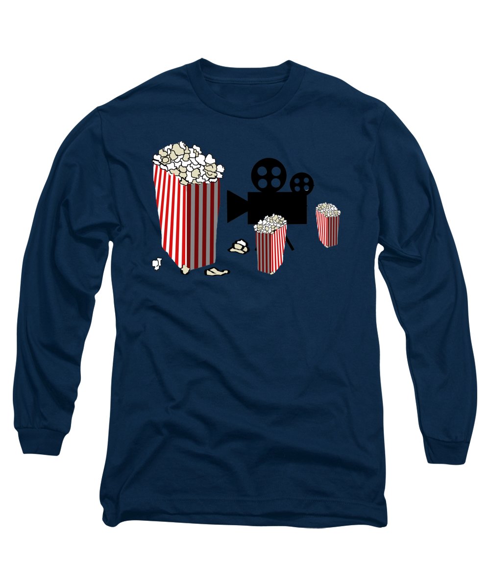Movie Reels and Popcorn - Long Sleeve T-Shirt