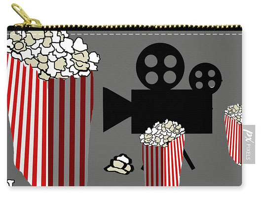 Movie Reels and Popcorn - Zip Pouch