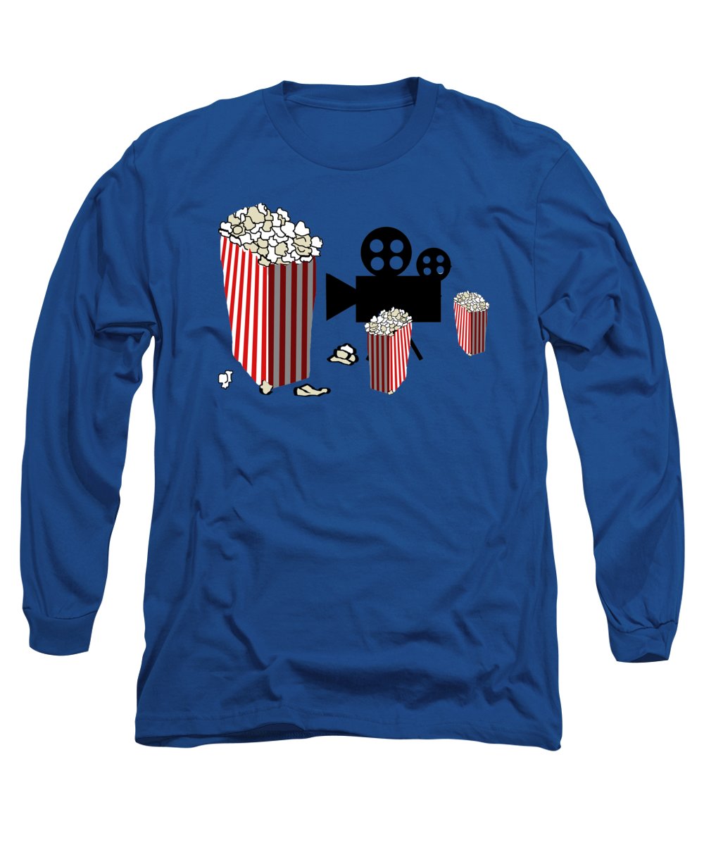 Movie Reels and Popcorn - Long Sleeve T-Shirt