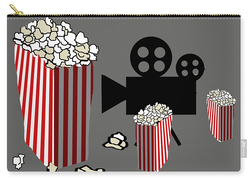 Movie Reels and Popcorn - Zip Pouch