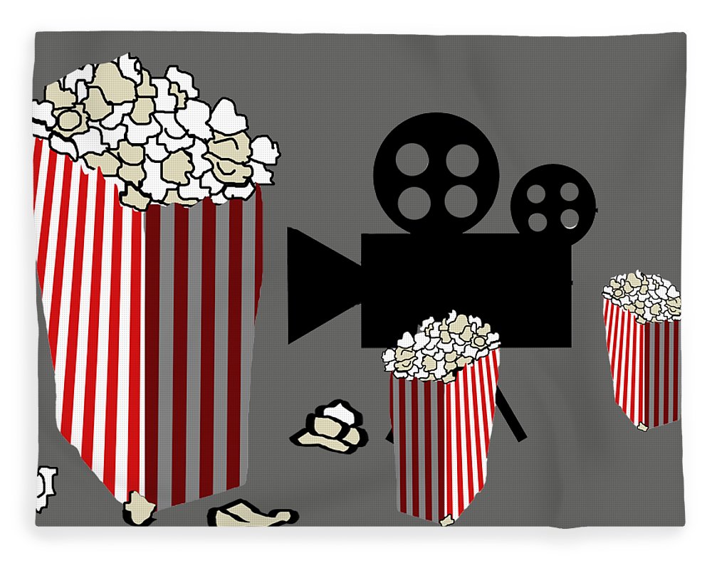 Movie Reels and Popcorn - Blanket