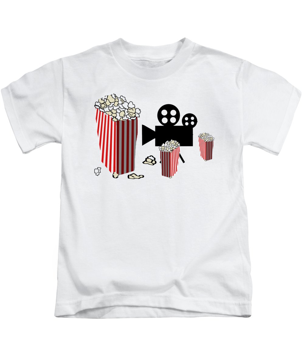 Movie Reels and Popcorn - Kids T-Shirt
