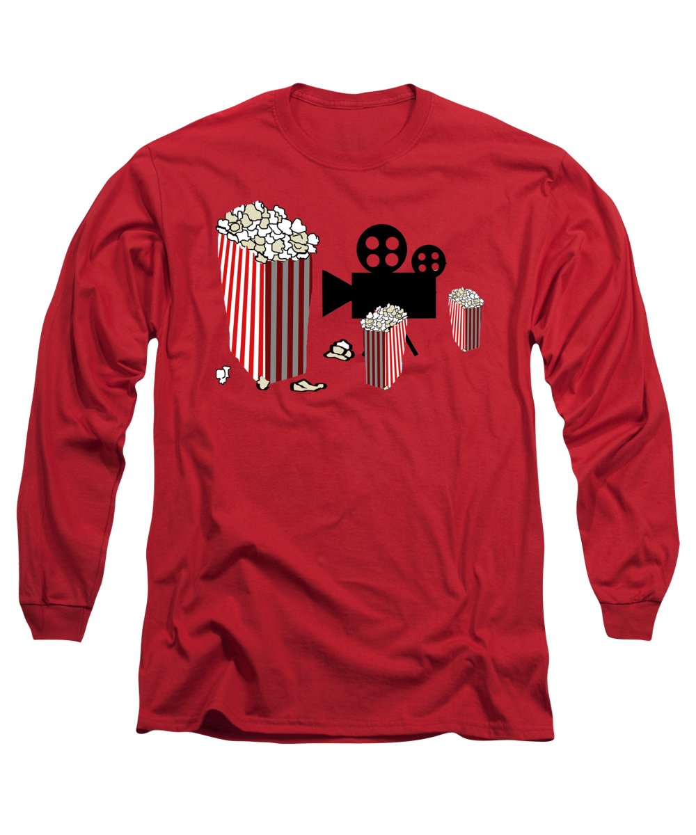 Movie Reels and Popcorn - Long Sleeve T-Shirt