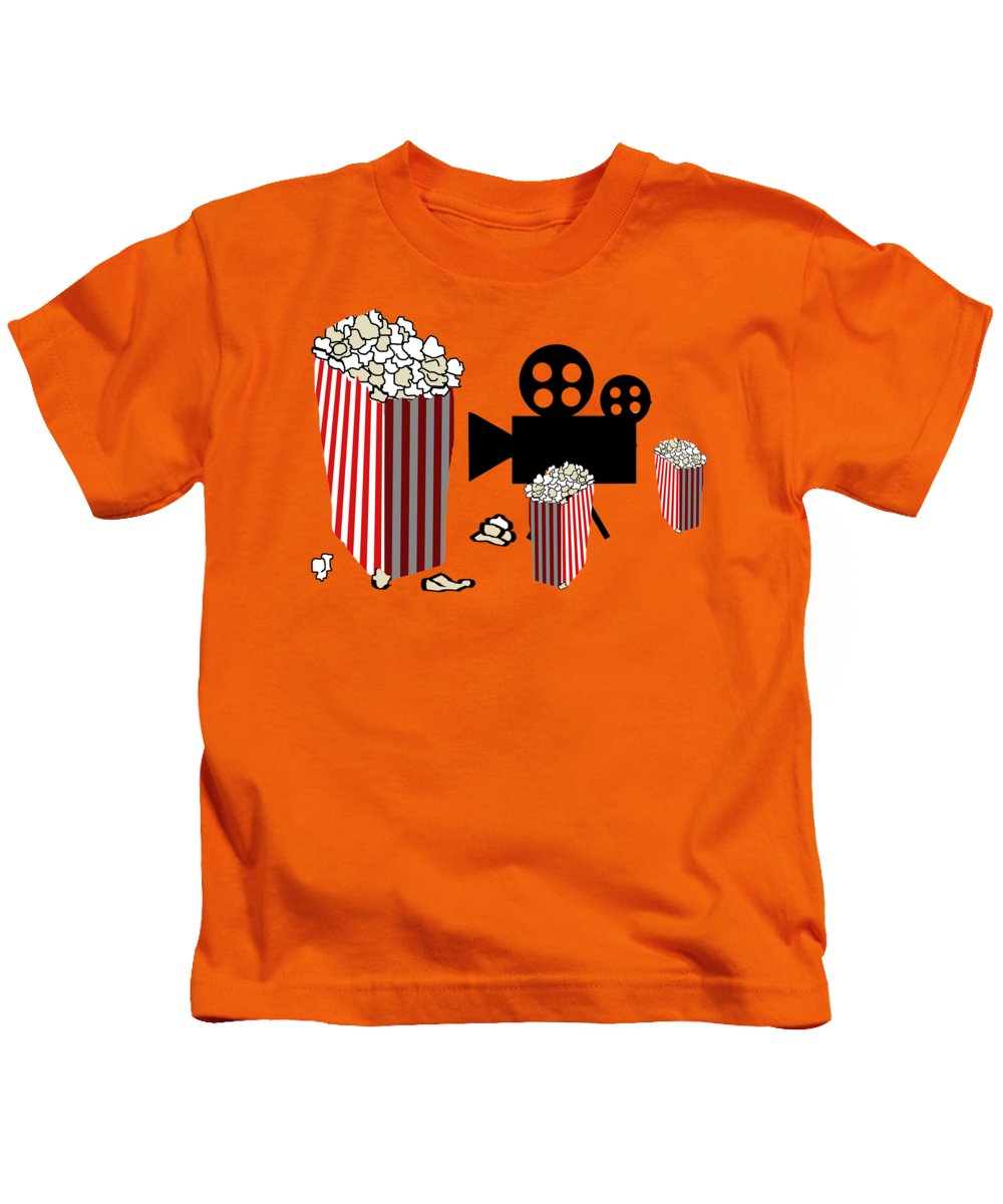 Movie Reels and Popcorn - Kids T-Shirt