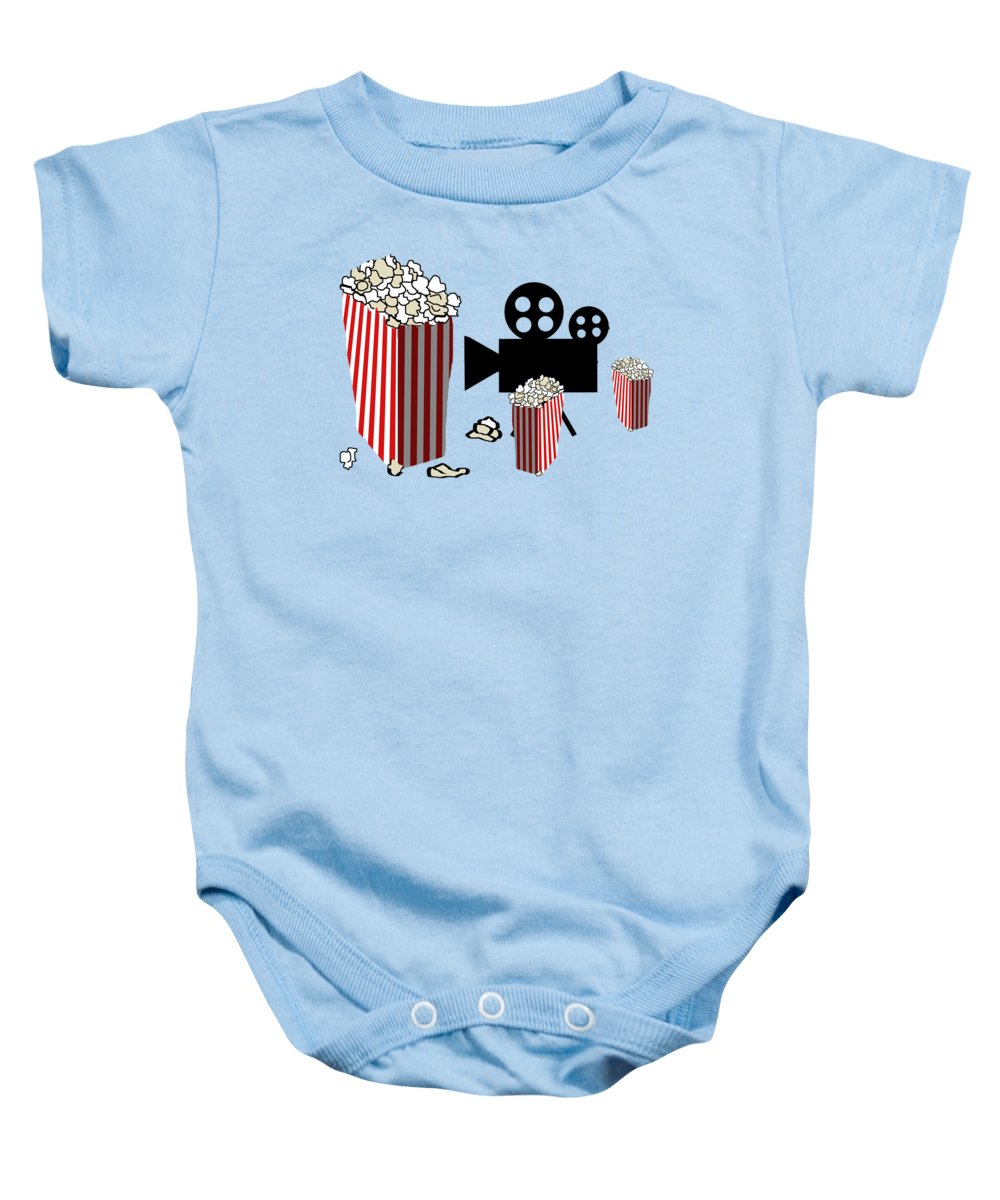Movie Reels and Popcorn - Baby Onesie