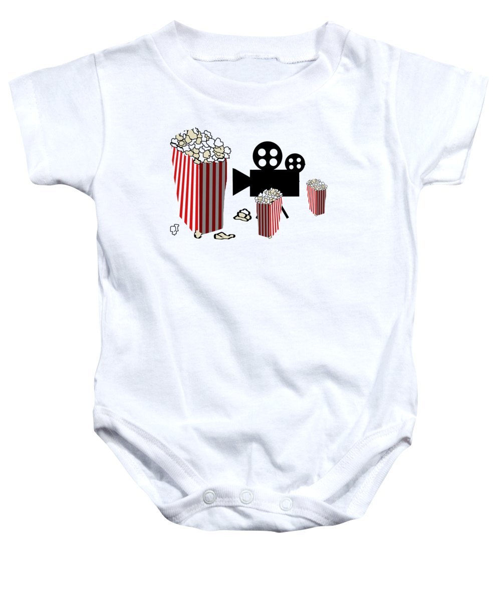 Movie Reels and Popcorn - Baby Onesie