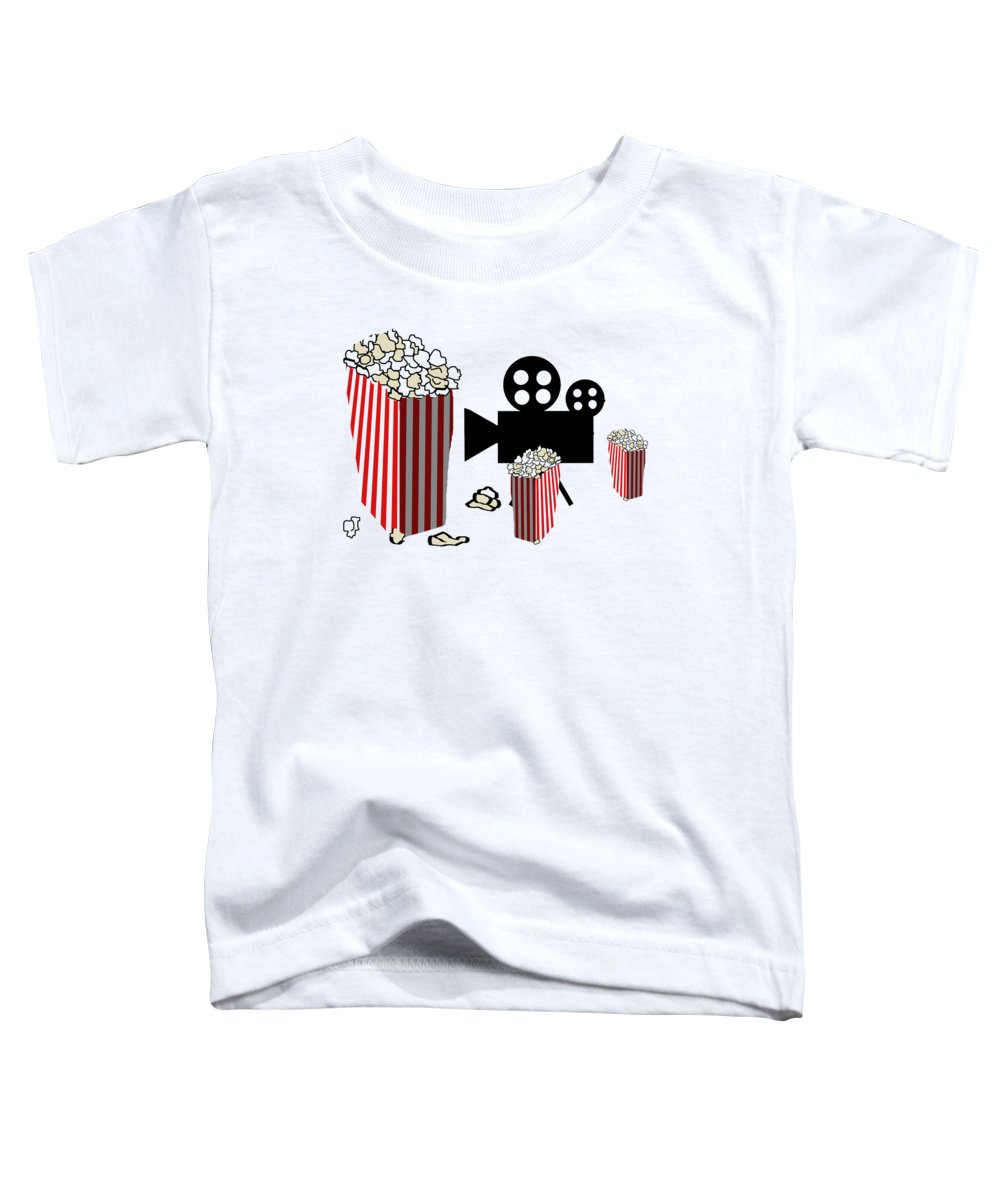 Movie Reels and Popcorn - Toddler T-Shirt