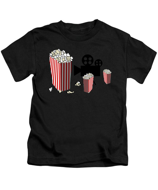 Movie Reels and Popcorn - Kids T-Shirt