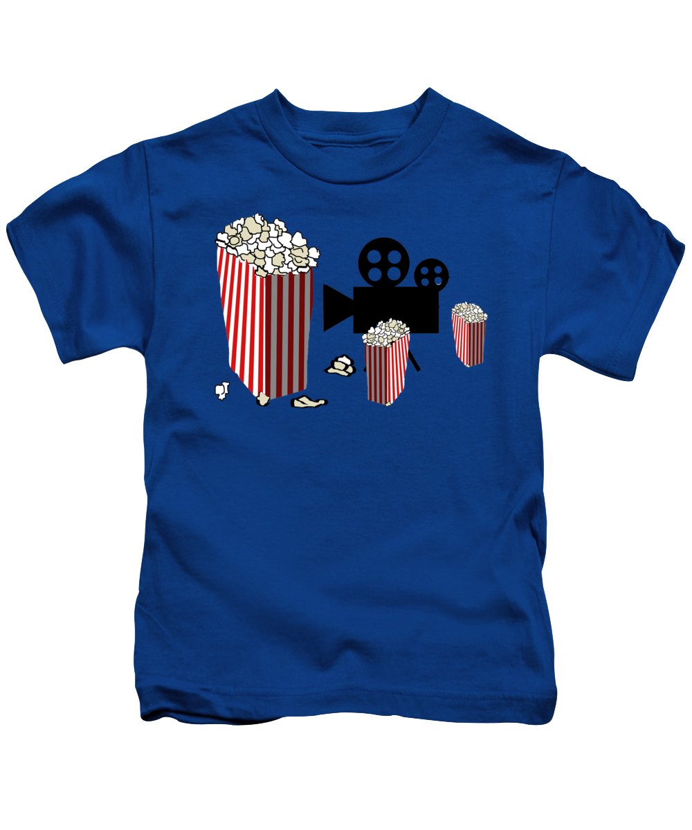 Movie Reels and Popcorn - Kids T-Shirt