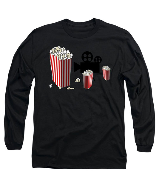 Movie Reels and Popcorn - Long Sleeve T-Shirt