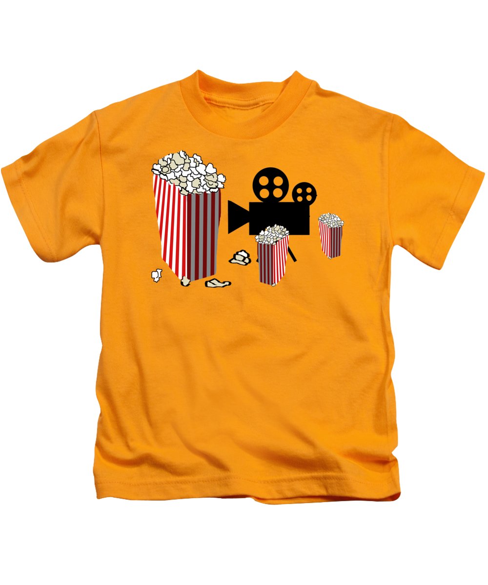 Movie Reels and Popcorn - Kids T-Shirt