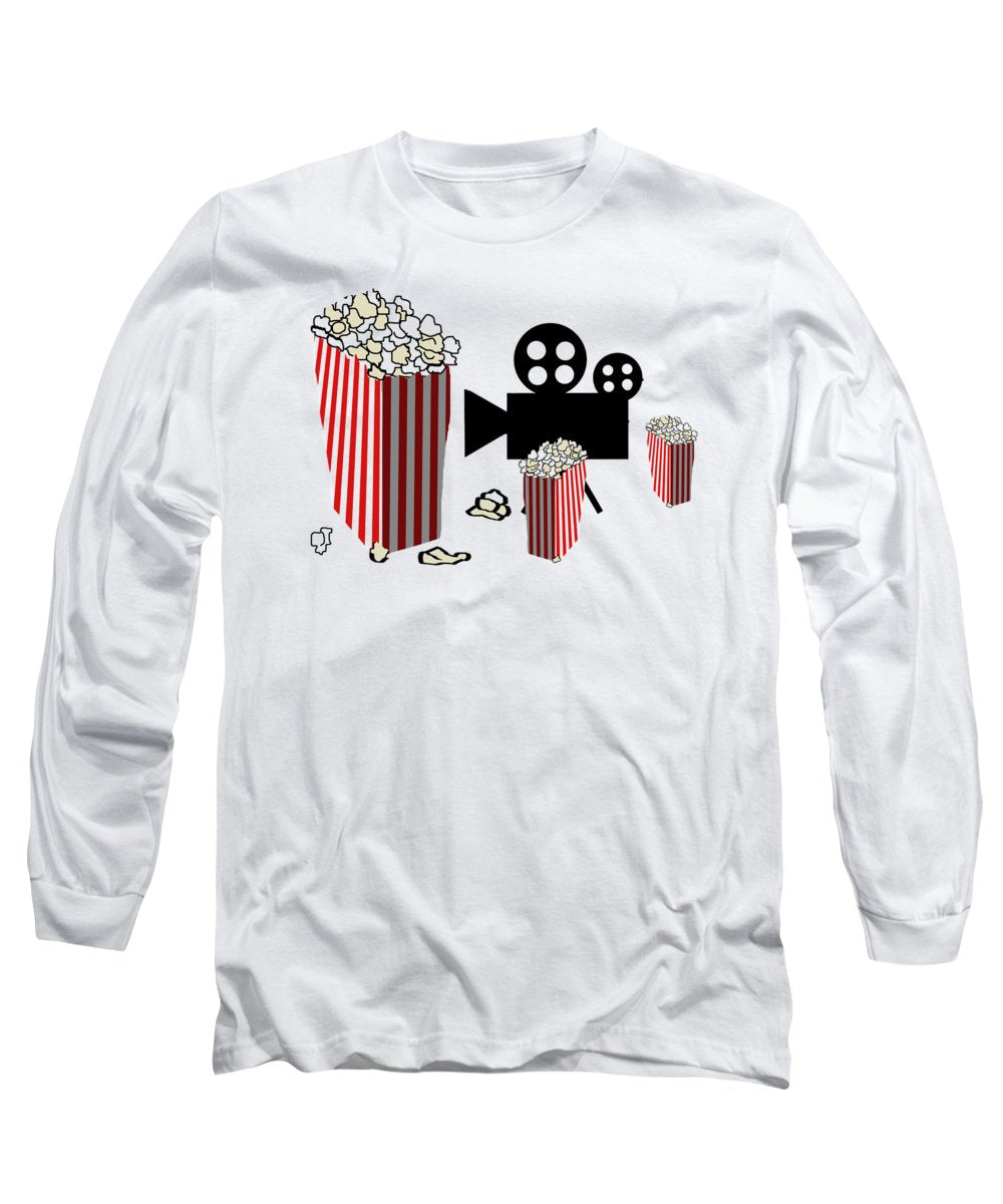 Movie Reels and Popcorn - Long Sleeve T-Shirt