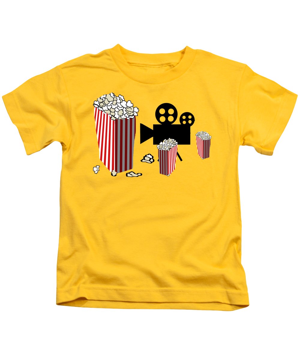 Movie Reels and Popcorn - Kids T-Shirt