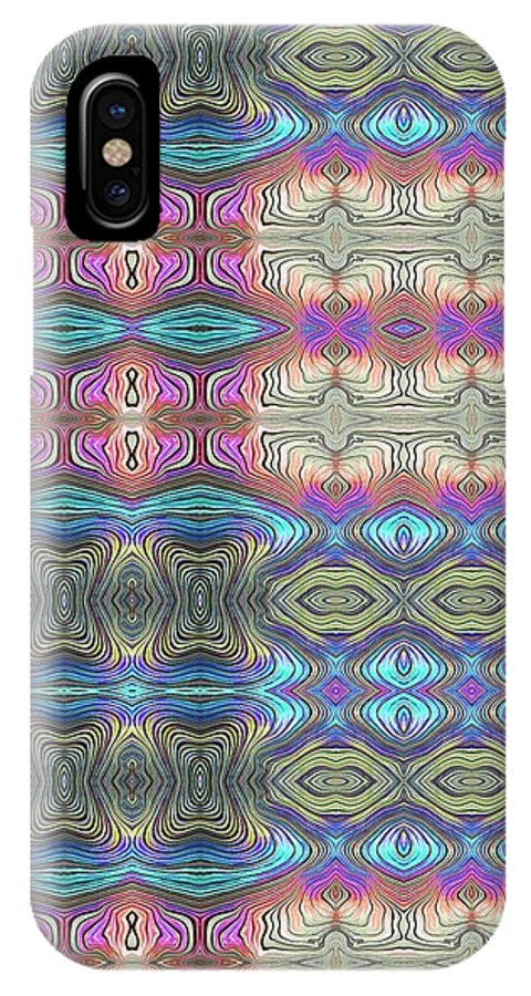 Mystic Blue With Pink - Phone Case