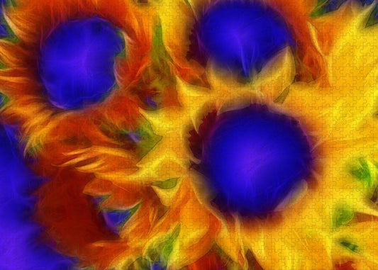 Neon Sunflowers - Puzzle