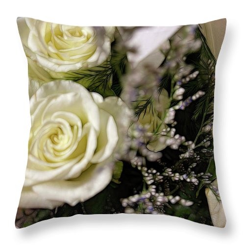 November Flowers 12 - Throw Pillow