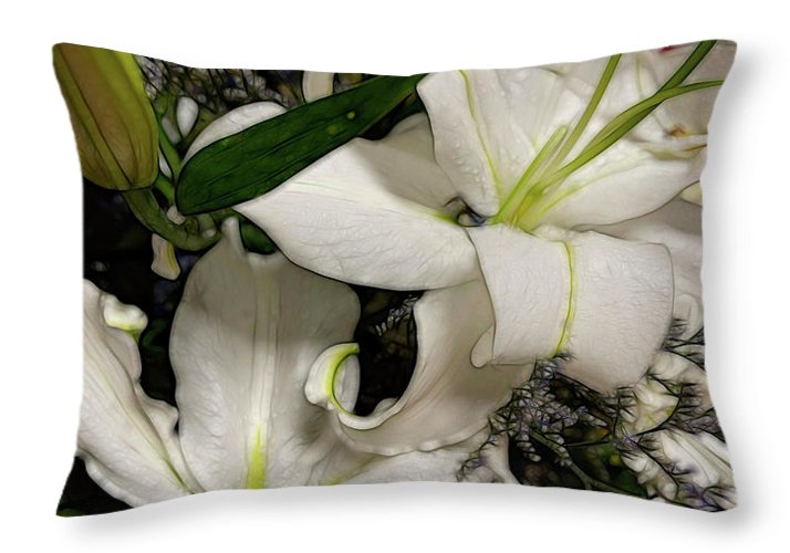 November Flowers 6 - Throw Pillow