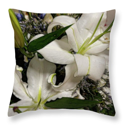 November Flowers 6 - Throw Pillow