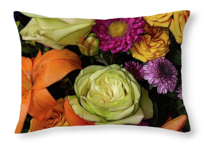 November Flowers 7 - Throw Pillow