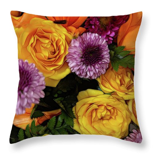 November Flowers 8 - Throw Pillow