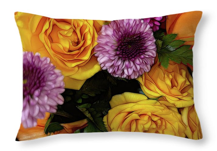 November Flowers 8 - Throw Pillow