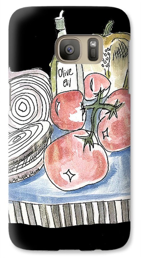 Olive Oil Veg Board Watercolor - Phone Case